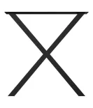 Kovinski okvir za mizo 710×700 mm, X oblika