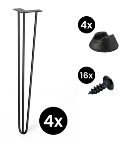 Komplet 4 kosov hairpin nog – 710 mm