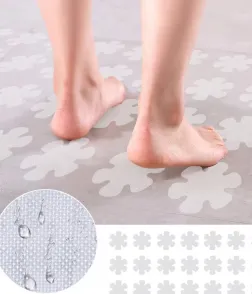 Protizdrsne nalepke rožice - Prozorne, Ø 10 cm, 5 kom.
