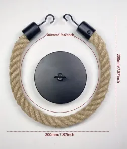 Držalo za toaletni papir ali obešalo za brisače z vrvjo, rustikalni stil