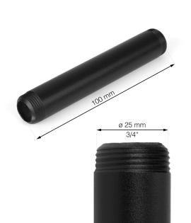 Rusticline cev 3/4", 100 mm, RT-10, črna