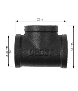 Rusticline spojka, 3/4", RT-6, črna
