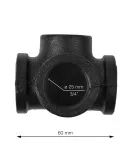 Rusticline TY-kos 3/4", RT-8, črn