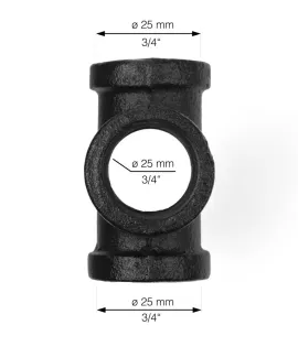 Rusticline križ 3/4", RT-9, črn