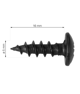 Vijaki, premer 5x16 mm, RT-50, črni, 16 kos