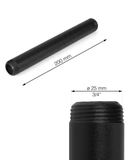Rusticline cev 3/4", 200 mm, RT-29, črna