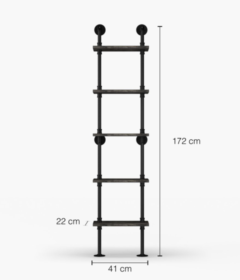 Rusticline Bookshelf Set – industrial steel design