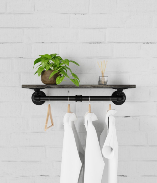 Simple Rusticline shelf with hanger