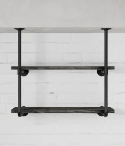 Dvojna polica Rusticline za pritrditev na strop