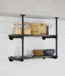 Dvojna polica Rusticline za pritrditev na strop