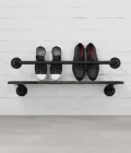 Rusticline wall-mounted shoe rack