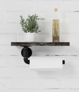 Polica z držalom za kuhinjske krpe Rusticline