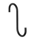 Rusticline S hook, RT-48, black, 5 pcs