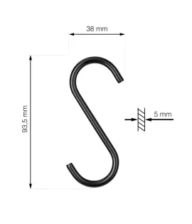 Kavelj Rusticline S, RT-48, črn, 5 kom