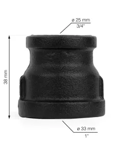 Redukcija 3/4"x1", RT-57, črna