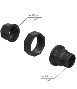 Redukcija 3/4”x3/4”, RT-58, črna, 2 kom