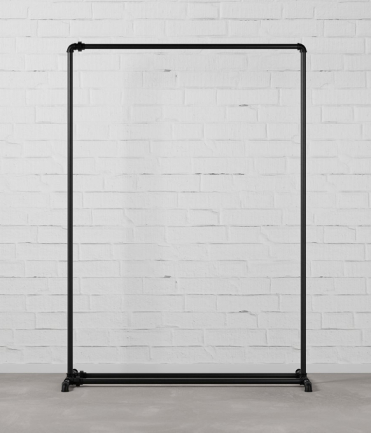 FREJA I - Stojalo za oblačila Rusticline s palico za čevlje, prostostoječe, 1100x1580 mm