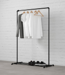 FREJA I - Stojalo za oblačila Rusticline s palico za čevlje, prostostoječe, 1100x1580 mm