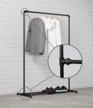 FREJA I - Stojalo za oblačila Rusticline s palico za čevlje, prostostoječe, 1100x1580 mm
