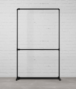FREJA I - Stojalo za oblačila Rusticline s prečko za čevlje, prostostoječe, 1100x1810 mm
