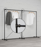 FREJA II DOUBLE - Rusticline Kleiderständer, freistehend, 2200x1580mm