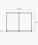FREJA II DOUBLE - Rusticline Kleiderständer, freistehend, 2200x1580mm
