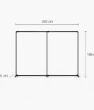 FREJA II DOUBLE - Stojalo za oblačila Rusticline, samostoječe, 2200x1580 mm