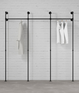 DARIO III SINGLE - Rusticline wardrobe set, wall mounting, 3330x2300mm