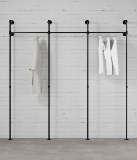 Rusticline Garderobenset DARIO III SINGLE - Wandmontage, 3330x2300mm