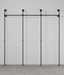 DARIO III SINGLE - Garderobni komplet Rusticline, stenska montaža, 3330x2300mm