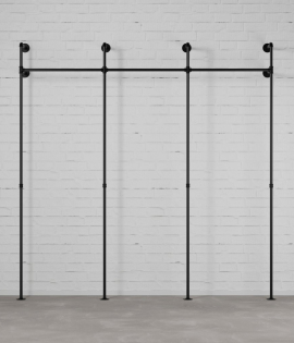 DARIO III SINGLE - Rusticline wardrobe set, wall mounting, 3330x2300mm