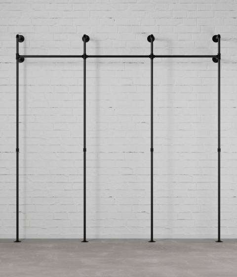 Rusticline Garderobenset DARIO III SINGLE - Wandmontage, 3330x2300mm