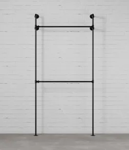 DARIO I DOUBLE - Garderobni komplet Rusticline, stenska montaža, 1100x2302mm