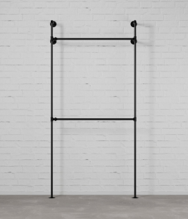 DARIO I DOUBLE - Garderobni komplet Rusticline, stenska montaža, 1100x2302mm