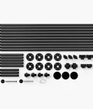 DARIO II DOUBLE - Garderobni komplet Rusticline, stenska montaža, 2220x2320mm