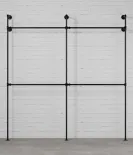 DARIO II DOUBLE - Garderobni komplet Rusticline, stenska montaža, 2220x2320mm