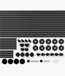 DARIO III DOUBLE - Rusticline wardrobe set, wall mounting, 3330x2320mm