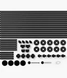 DARIO III DOUBLE - Garderobni komplet Rusticline, stenska montaža, 3330x2320 mm