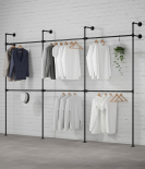 DARIO III DOUBLE - Rusticline wardrobe set, wall mounting, 3330x2320mm