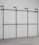 DARIO III DOUBLE - Rusticline wardrobe set, wall mounting, 3330x2320mm