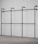 DARIO III DOUBLE - Rusticline wardrobe set, wall mounting, 3330x2320mm