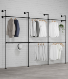 DARIO III DOUBLE - Rusticline wardrobe set, wall mounting, 3330x2320mm