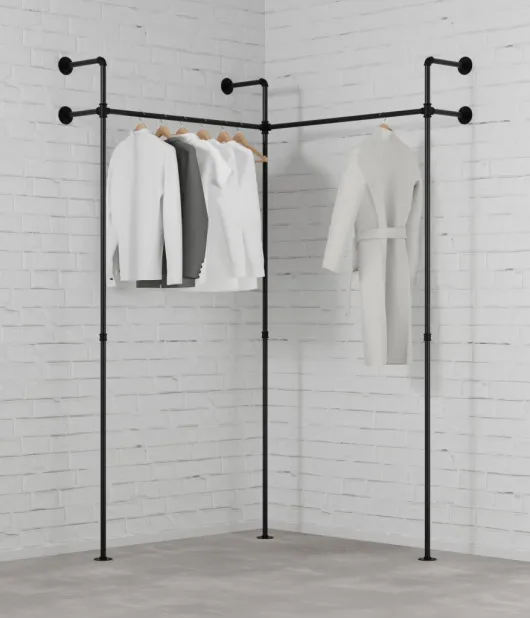 DARIO II KOTNI - Garderobni komplet Rusticline, stenska montaža, 1110x1110x2300mm