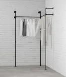 DARIO II KOTNI - Garderobni komplet Rusticline, stenska montaža, 1110x1110x2300mm