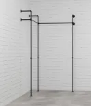 DARIO II KOTNI - Garderobni komplet Rusticline, stenska montaža, 1110x1110x2300mm