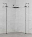 DARIO II KOTNI - Garderobni komplet Rusticline, stenska montaža, 1110x1110x2300mm