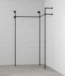 DARIO II KOTNI - Garderobni komplet Rusticline, stenska montaža, 1110x1110x2300mm