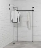 DARIO II KOTNI - Garderobni komplet Rusticline, stenska montaža, 1110x1110x2300mm