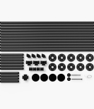 DARIO III KOTNI - Garderobni komplet Rusticline, stenska montaža, 2220x1110x2300mm