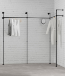 DARIO III KOTNI - Garderobni komplet Rusticline, stenska montaža, 2220x1110x2300mm